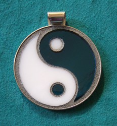 yin yang mosaic pendant